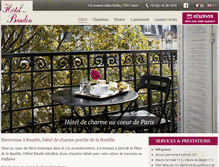 Tablet Screenshot of hotelbaudin.com